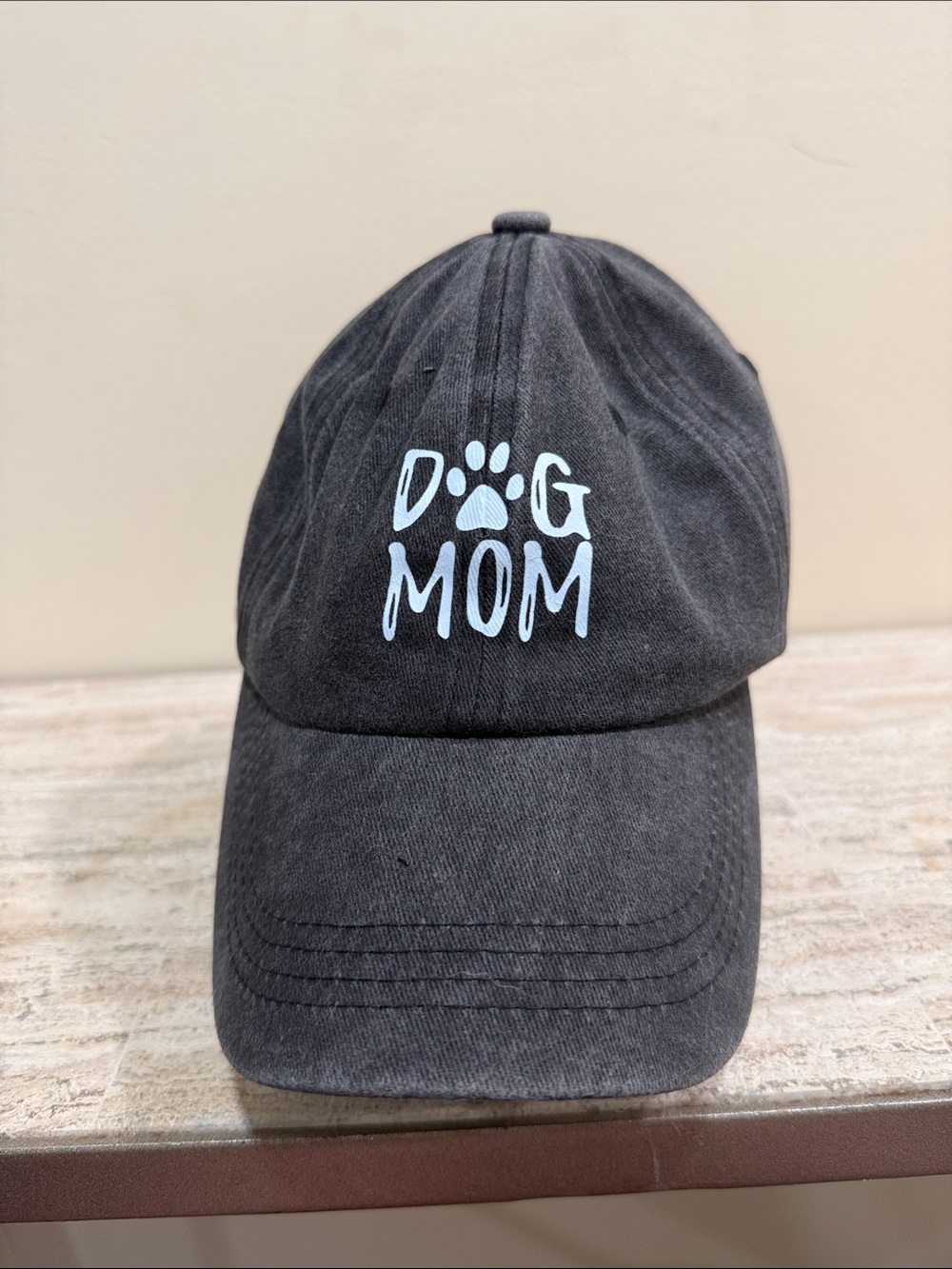 Dog Mom Black Baseball Cap - Lightweight Casual Pet Lover Hat